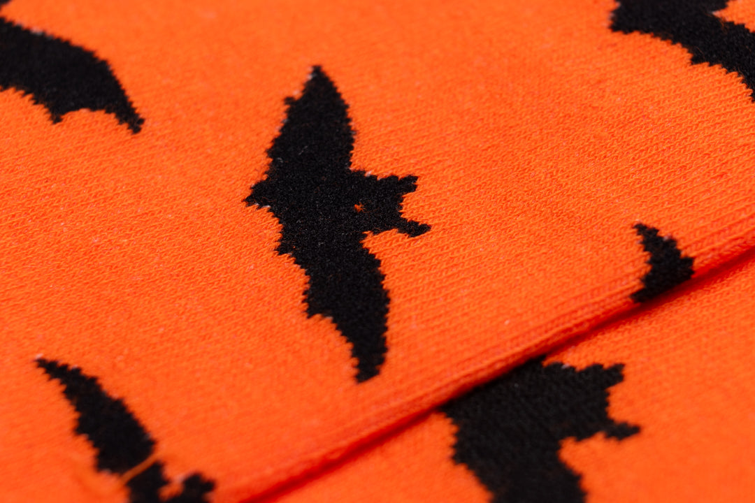 halloween bats orange socks