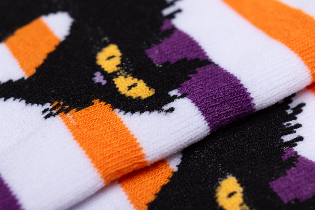 Halloween black cat socks