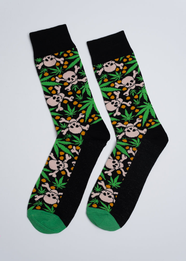 Cannabis skulls socks