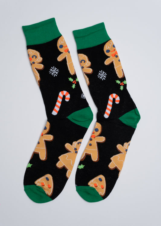Gingerbread man cookies socks