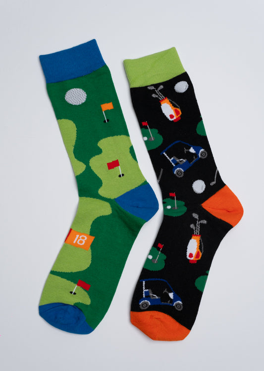 Funny golf mismatched socks