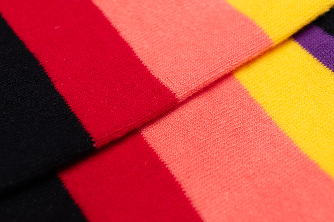 Colors mixed lines socks