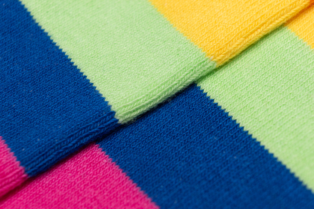Colors mixed lines socks