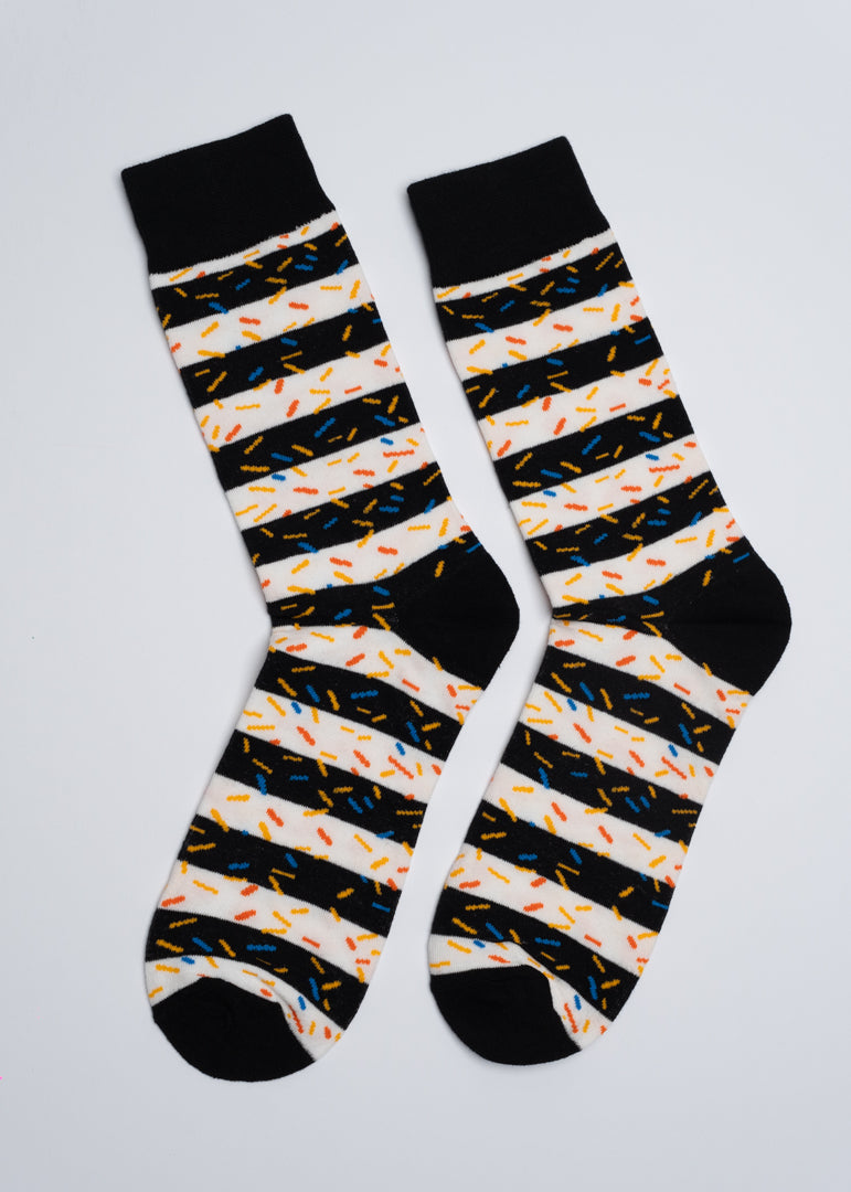 Striped sprinkles socks