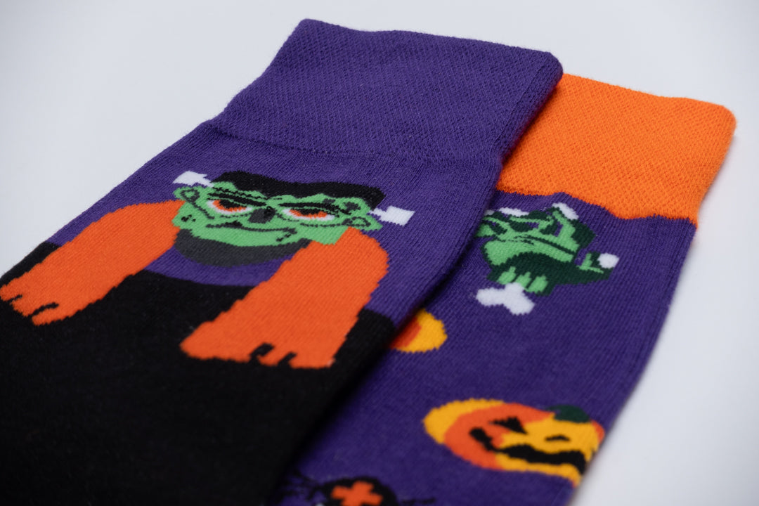 Mismatched Frankenstein socks