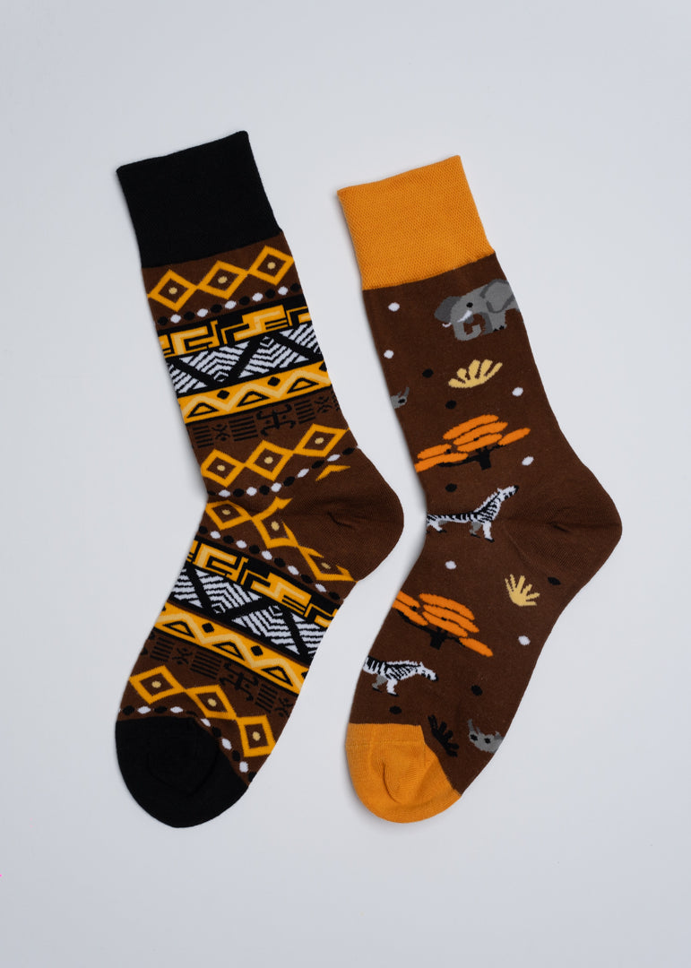 African world mismatched socks