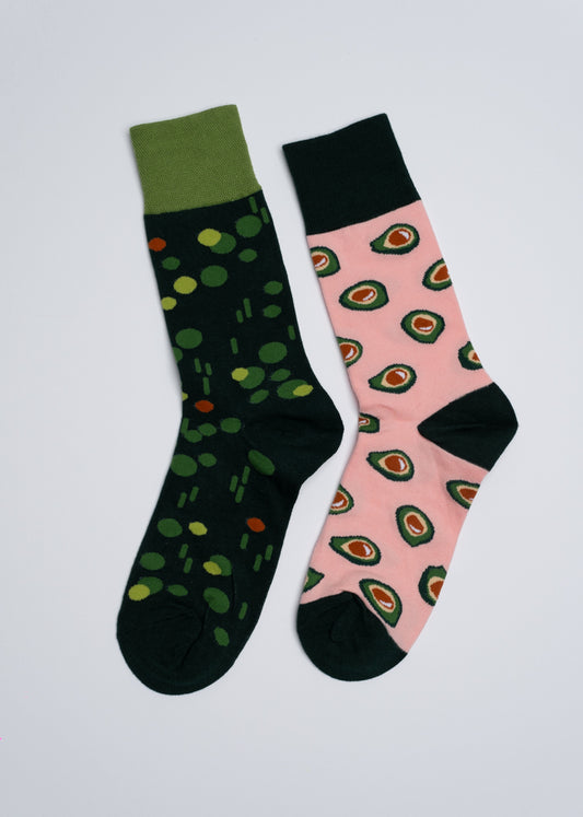 Avocado mismatched socks