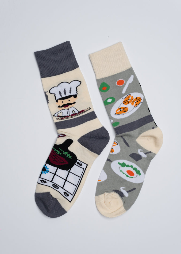 Chef mismatched socks