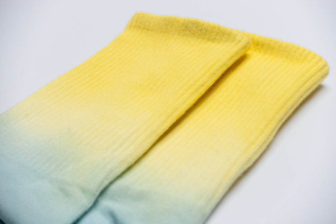 Yellow & blue gradient socks