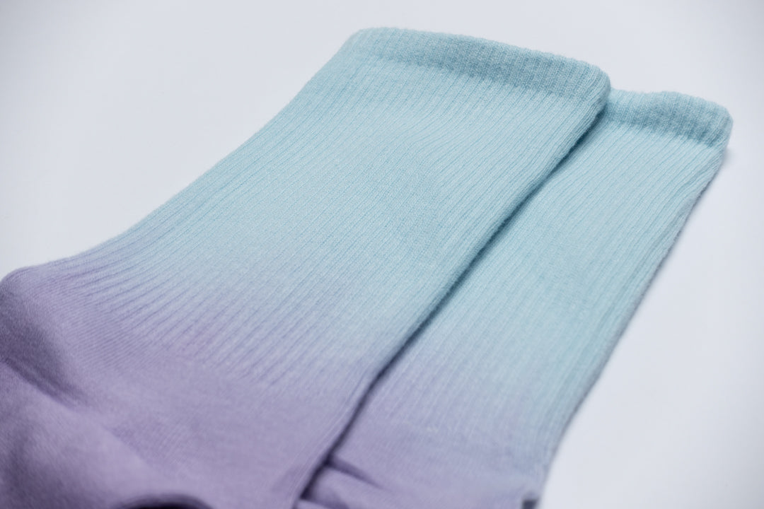 Blue & violet gradient socks
