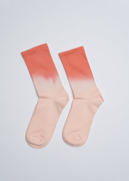 Salmon & melon gradient socks