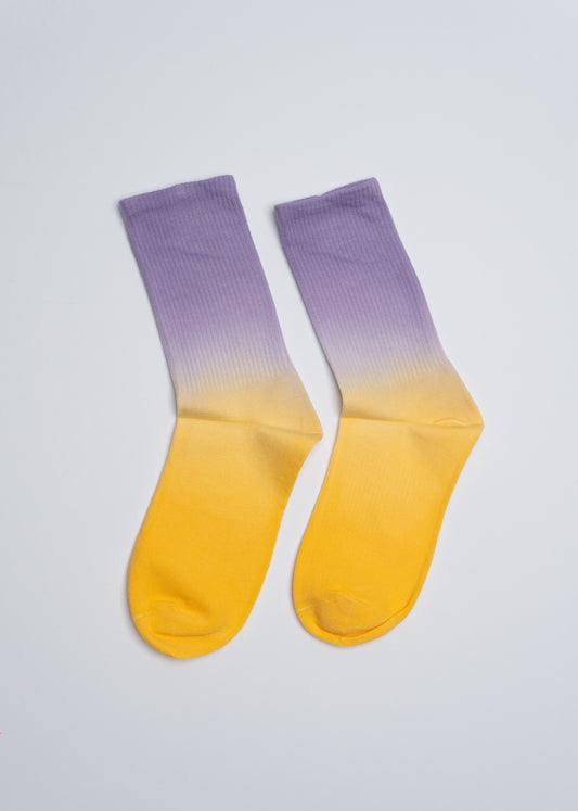 Violet & yellow gradient socks