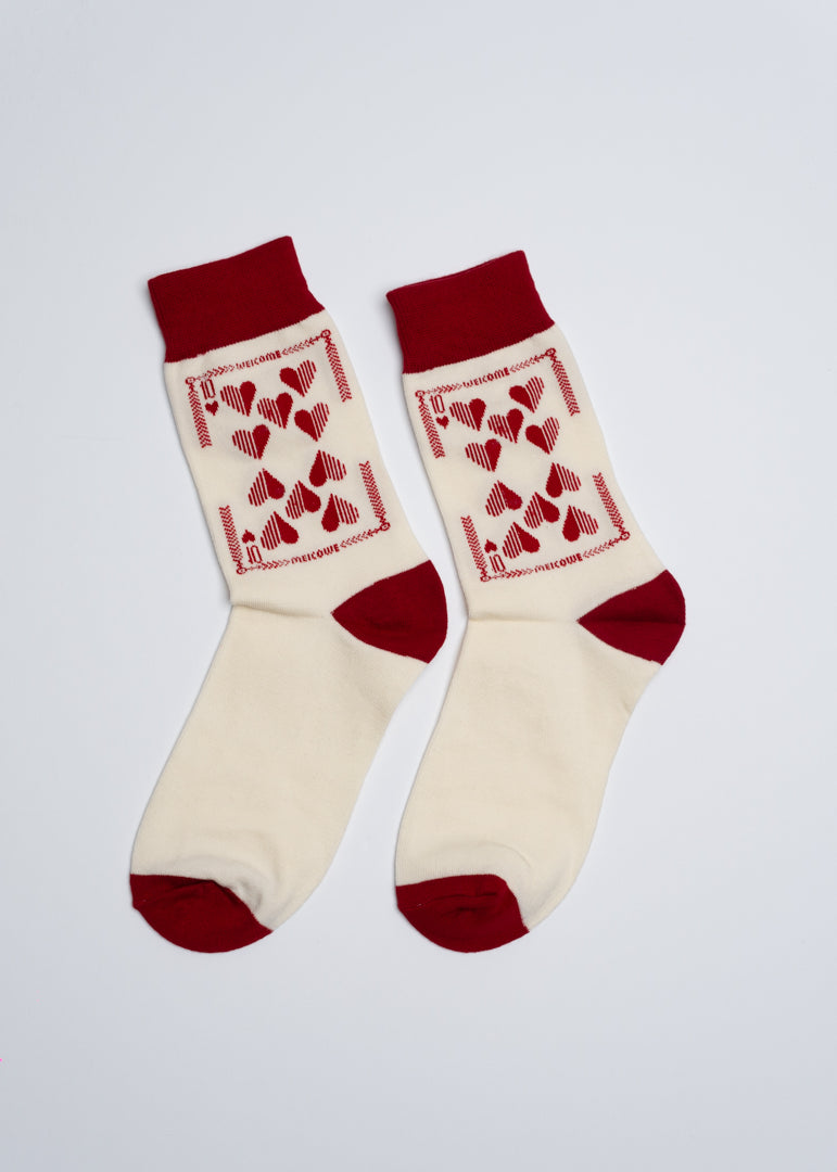 10 of hearts socks